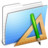 Aqua Stripped Folder Applications Icon